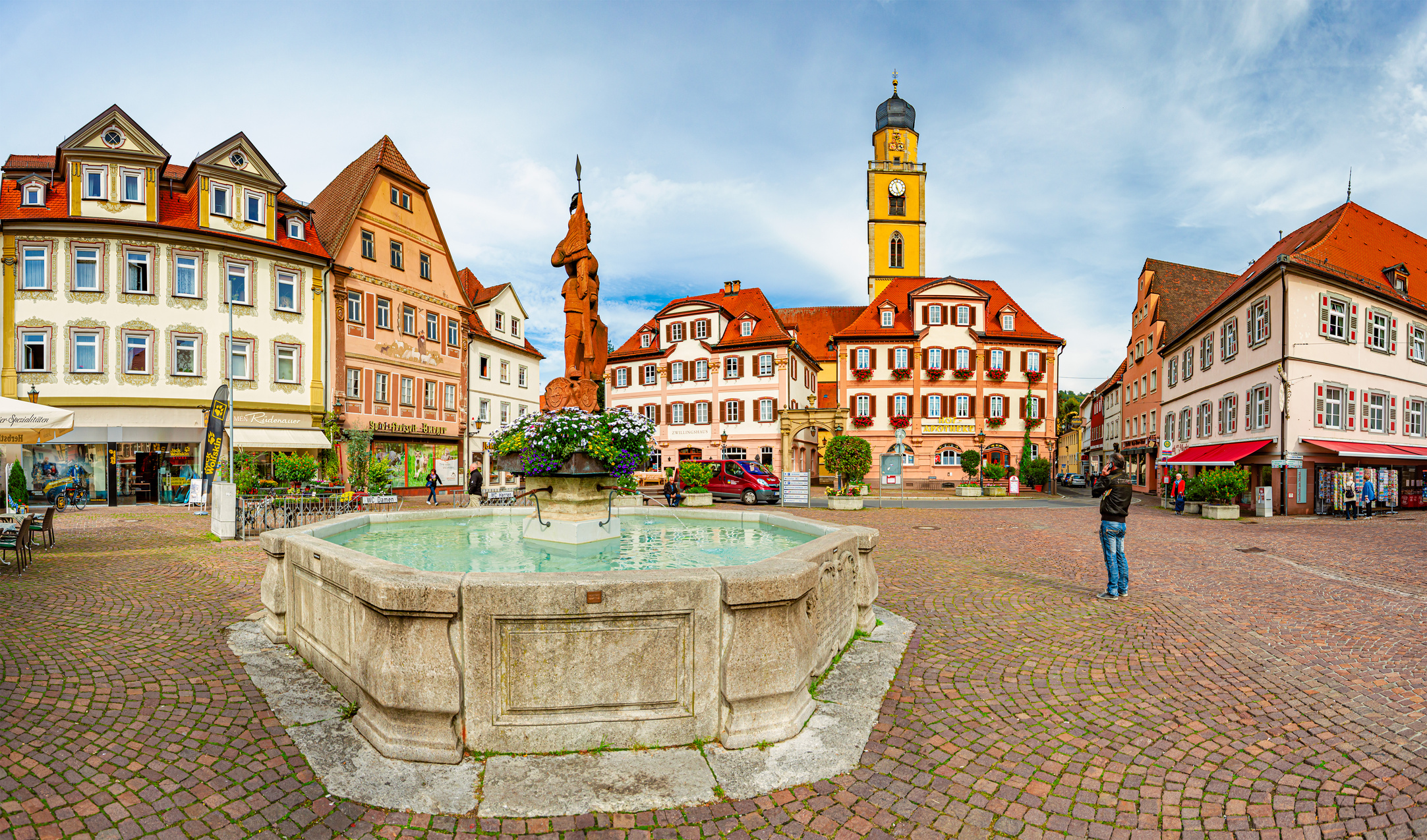 Main Square of the German Town Bad Mergentheim